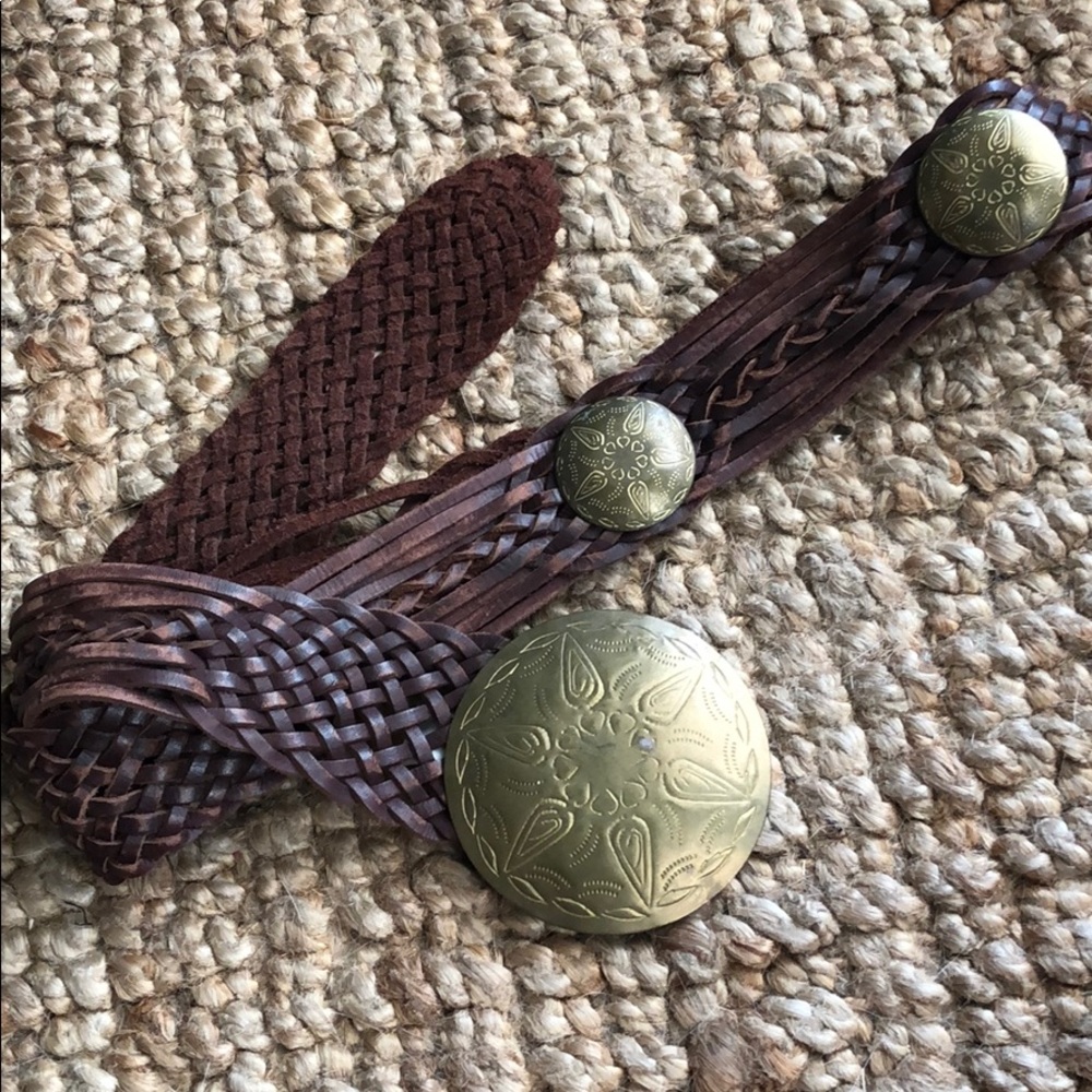 Western style leather belt